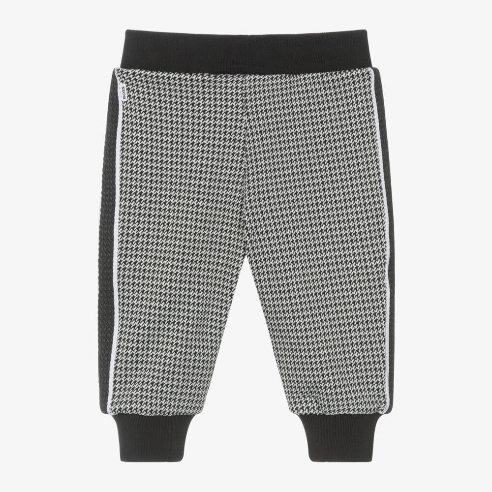 BOSS-Черные джоггеры в гусиную лапку для малышей | Childrensalon Outlet