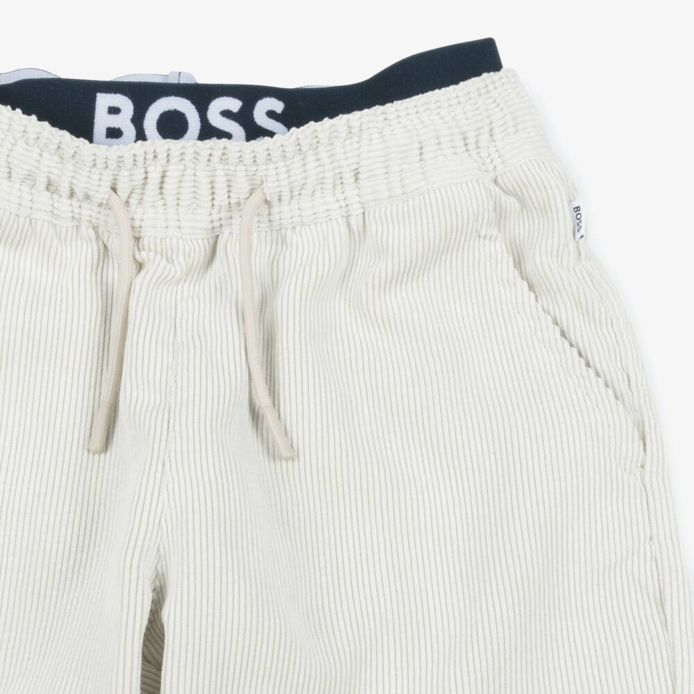 BOSS-Кремовые вельветовые брюки для мальчиков | Childrensalon Outlet