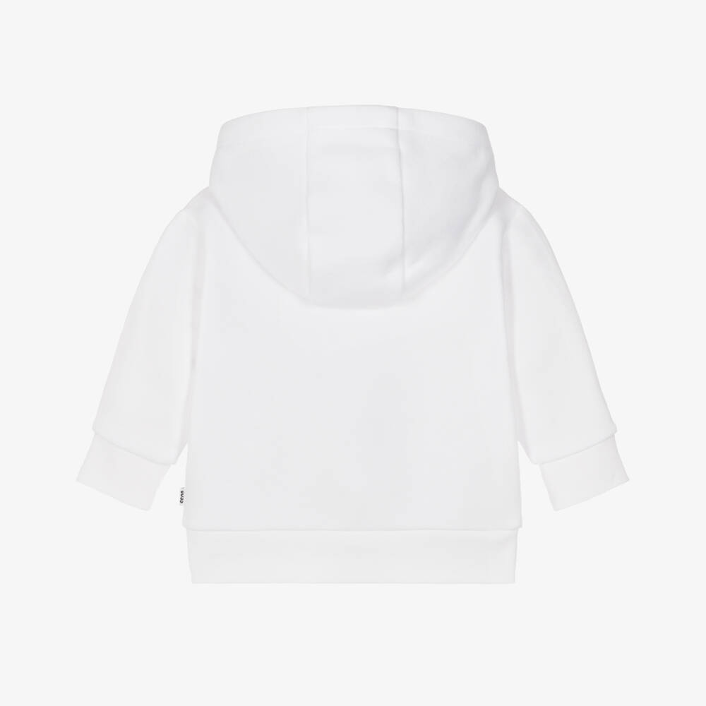 BOSS-Белая худи из хлопка Double B для мальчиков | Childrensalon Outlet