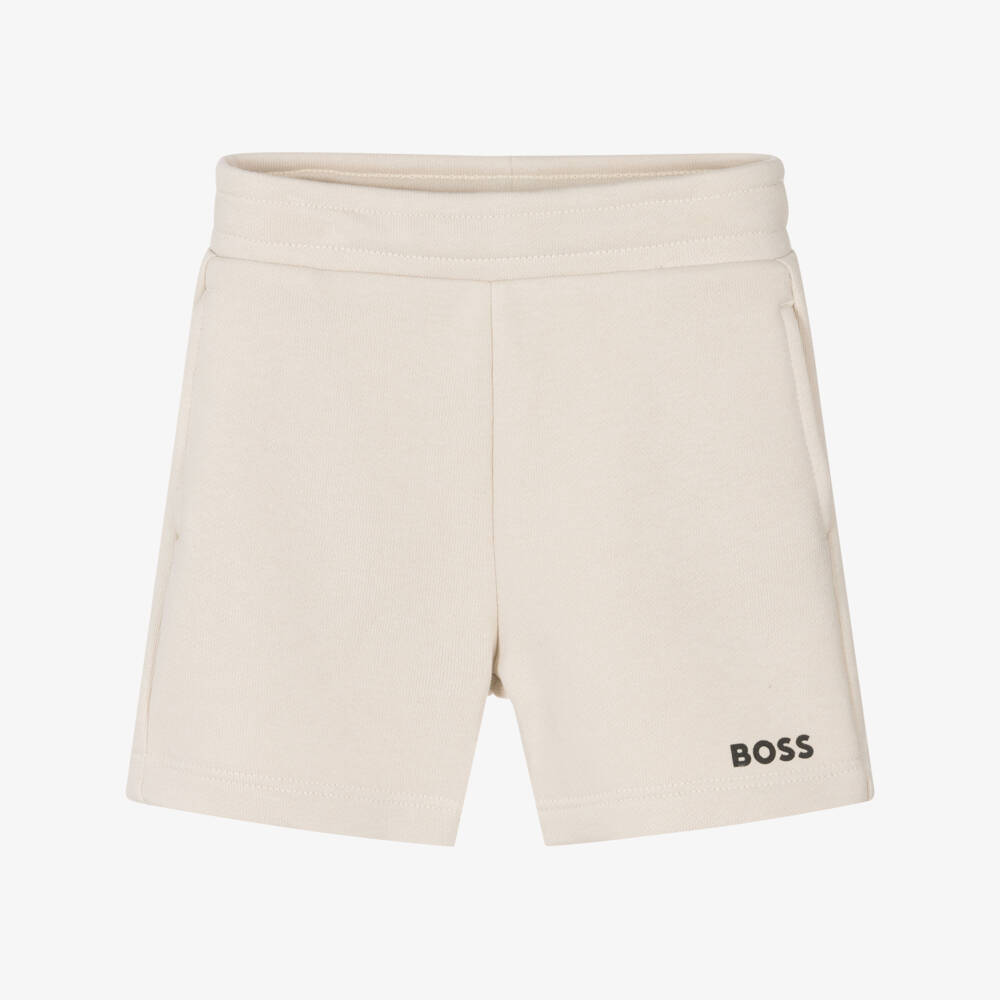 BOSS-Кремовые шорты на резинке для мальчиков | Childrensalon Outlet