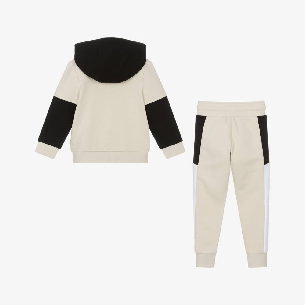 BOSS-Boys Ivory Tone Cotton Ensemble | Childrensalon Outlet