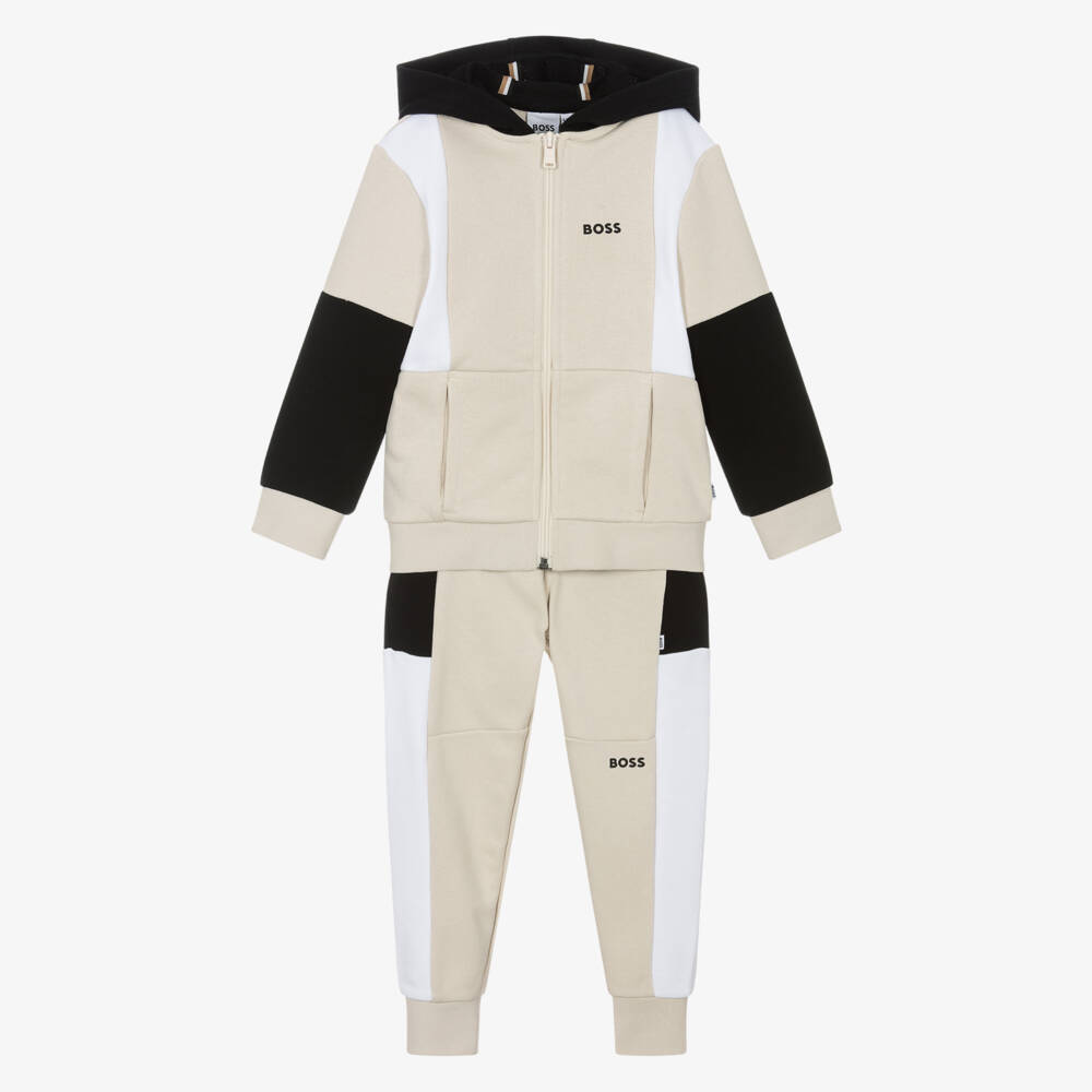 BOSS-طقم قطني بلون العاج للأولاد | Childrensalon Outlet