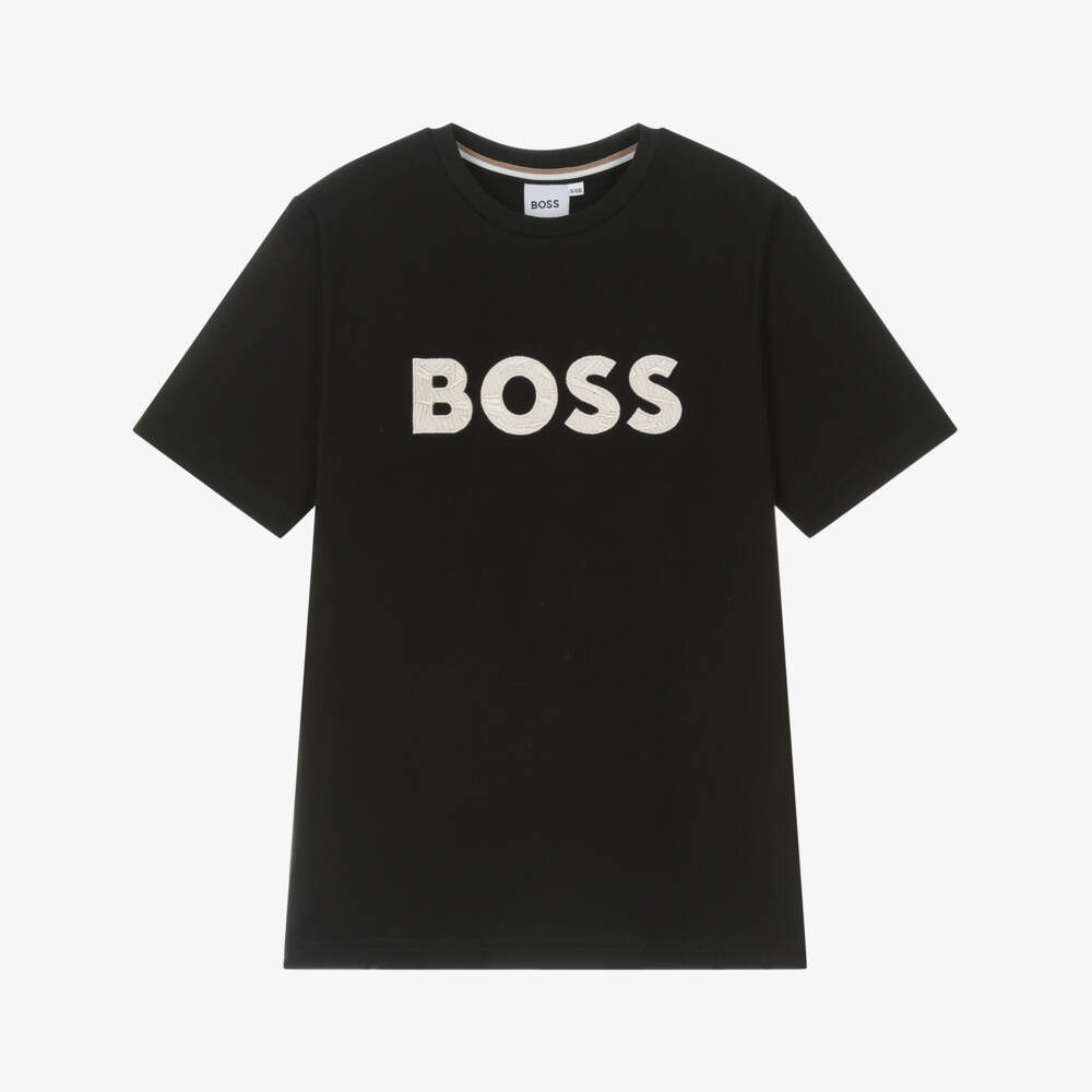 BOSS-تي شيرت بيكيه قطني نقي للأولاد | Childrensalon Outlet
