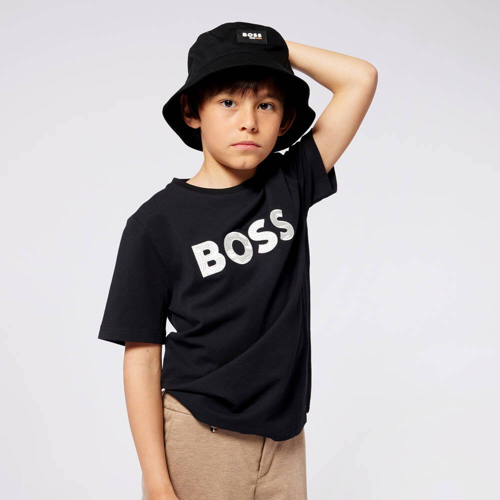 BOSS-Boys Jet Cotton Piqué Tee | Childrensalon Outlet