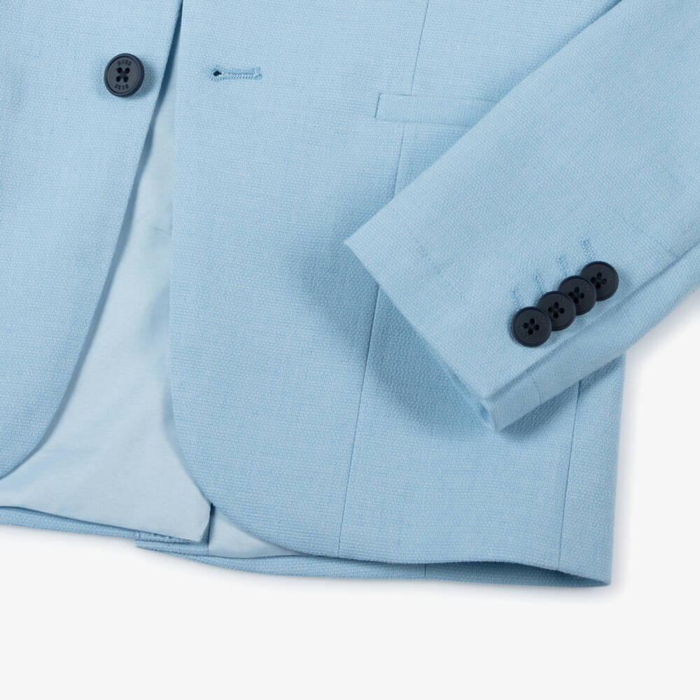 BOSS-Boys Light Blue Tailored Blazer | Childrensalon Outlet