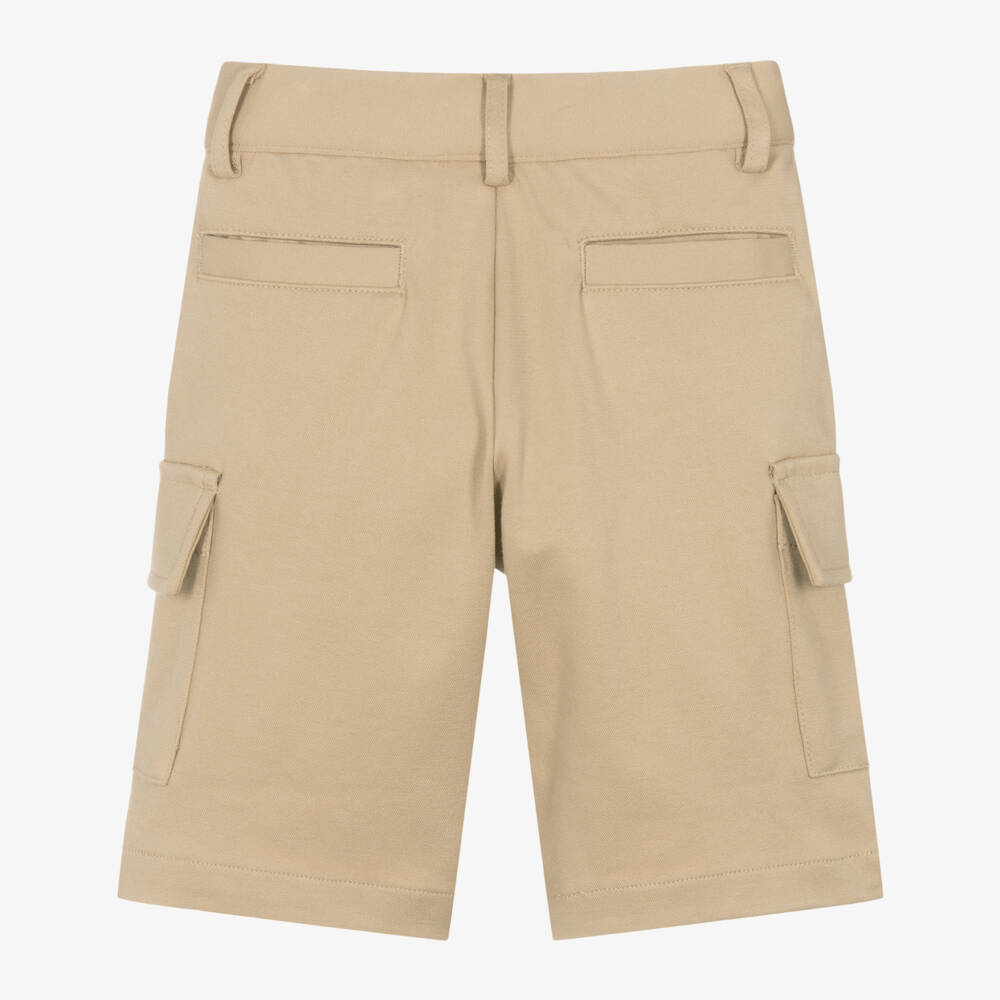 BOSS-Бежевые бермуды карго для мальчиков из Милано | Childrensalon Outlet