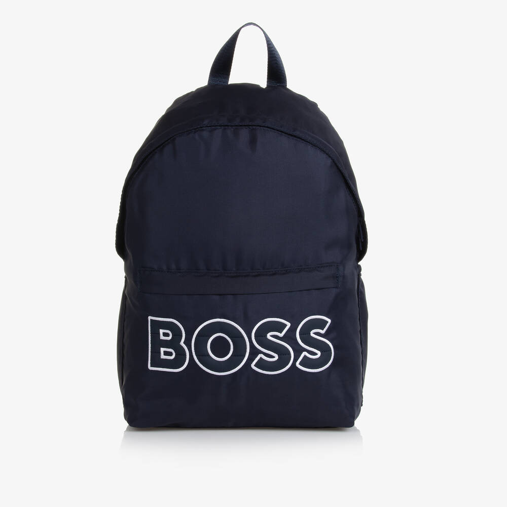 BOSS - Sac à dos bleu marine pour garçon 40cm | Childrensalon