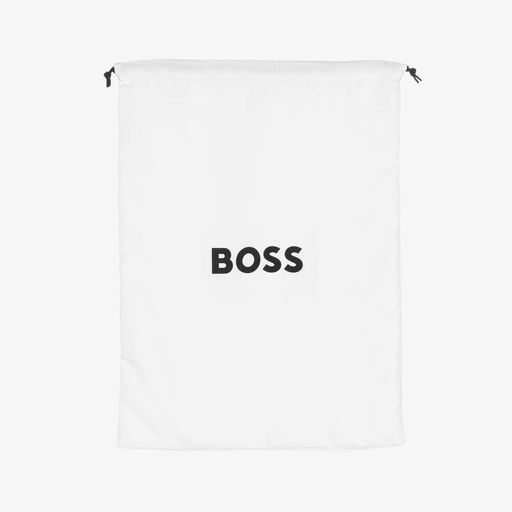 BOSS-Boys Navy Blue Canvas Mini Backpack (28cm) | Childrensalon Outlet