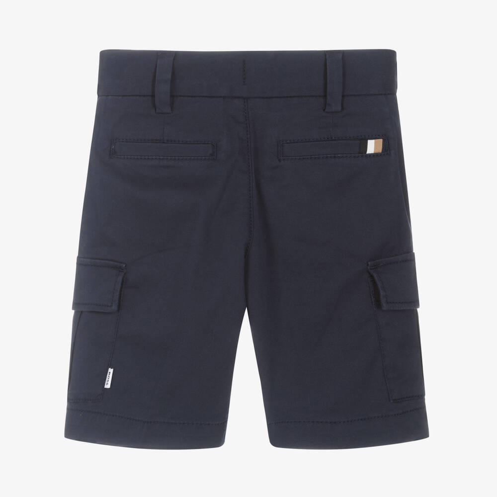BOSS Bermuda bleu marine en coton garcon