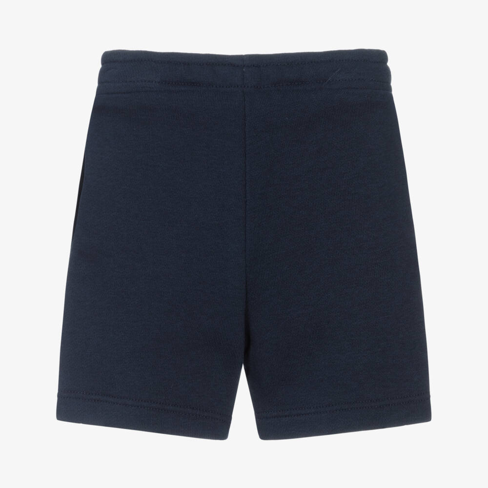 BOSS-Boys Navy Blue Cotton Jersey Shorts | Childrensalon Outlet