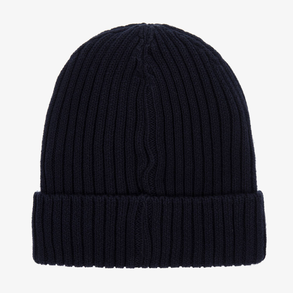 بوس-قبعة بيني قطن محبوك لون كحلي للأولاد | Childrensalon Outlet