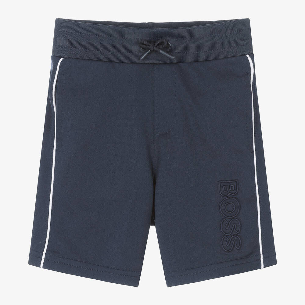 Boys Navy Blue Jersey Shorts