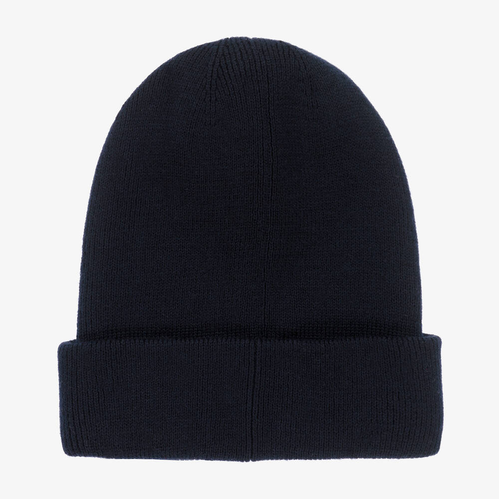 BOSS-Синяя вязаная шапка для мальчиков | Childrensalon Outlet