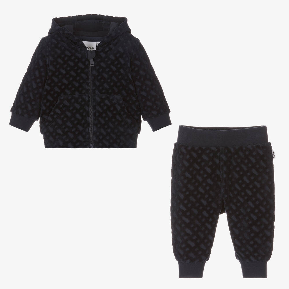 Velvet tracksuit boys top