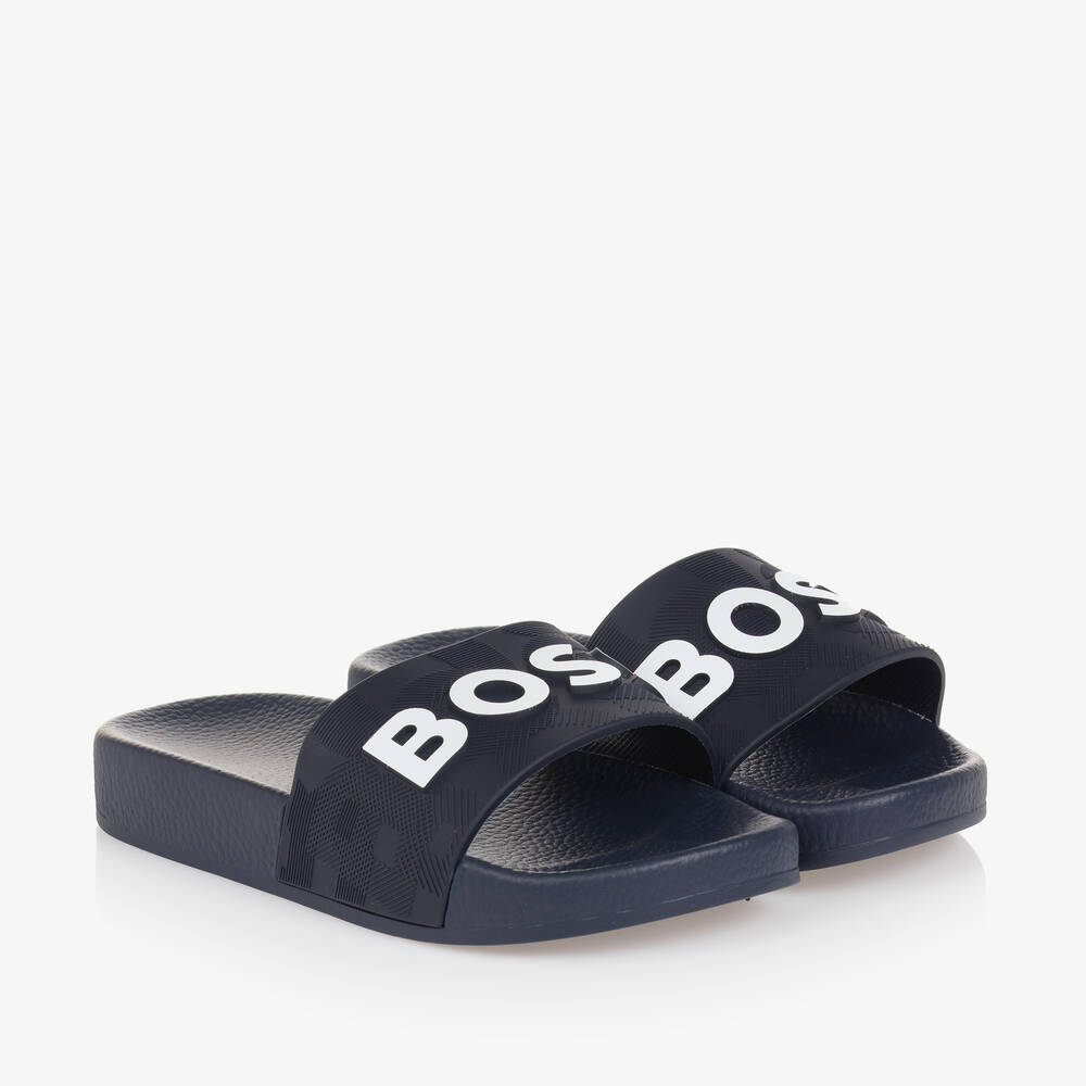 Navy boss sliders cheap