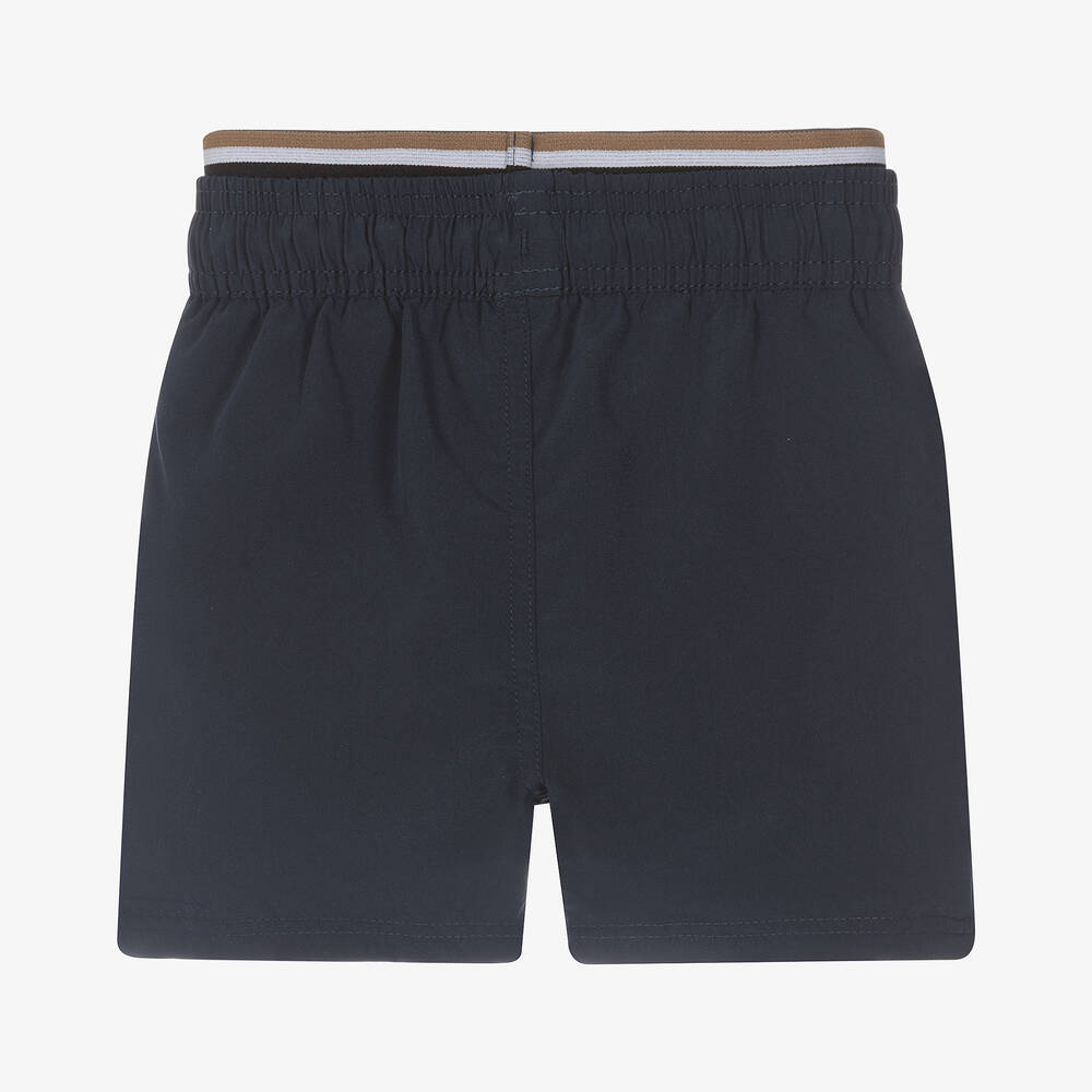 BOSS Boys Navy Blue Swim Shorts Childrensalon Outlet