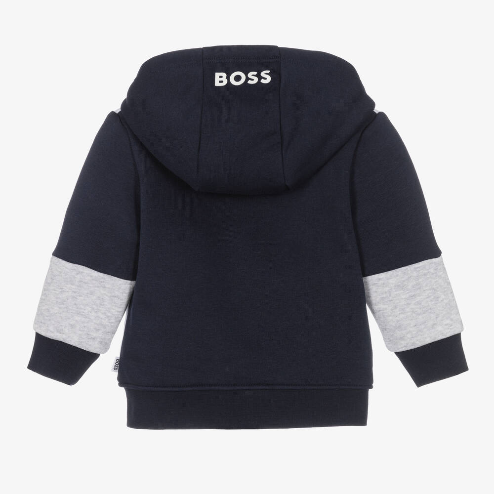 بوس-توب بسحّاب قطن جيرسي لون كحلي للأولاد | Childrensalon Outlet