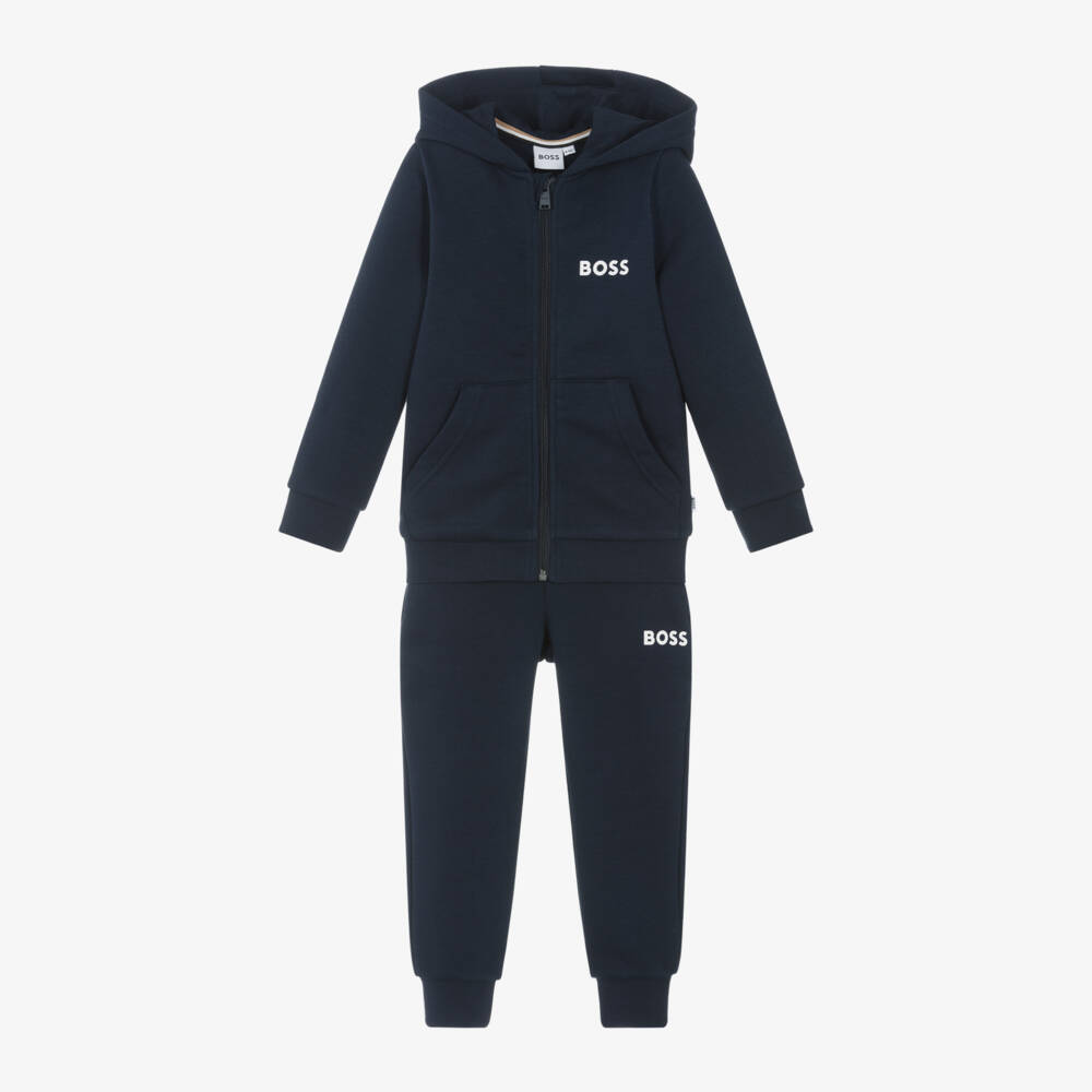 BOSS-Синий спортивный костюм из джерси для мальчиков | Childrensalon Outlet