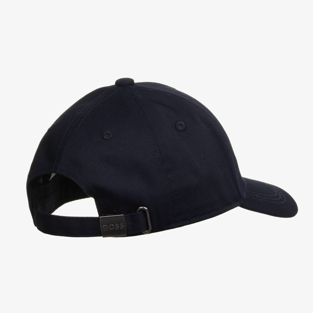 BOSS-Boys Navy Embroidered Logo Hat | Childrensalon Outlet