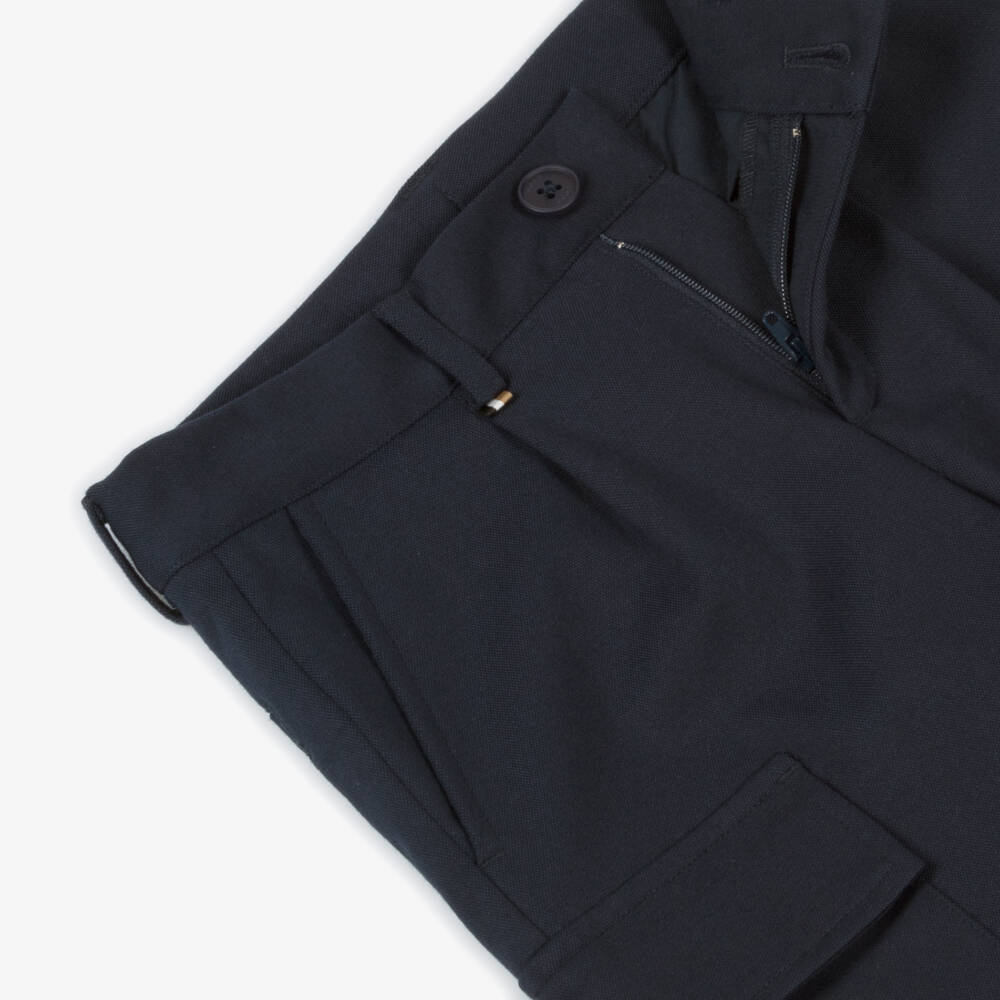 BOSS-Синие шорты карго для мальчиков из Милано | Childrensalon Outlet