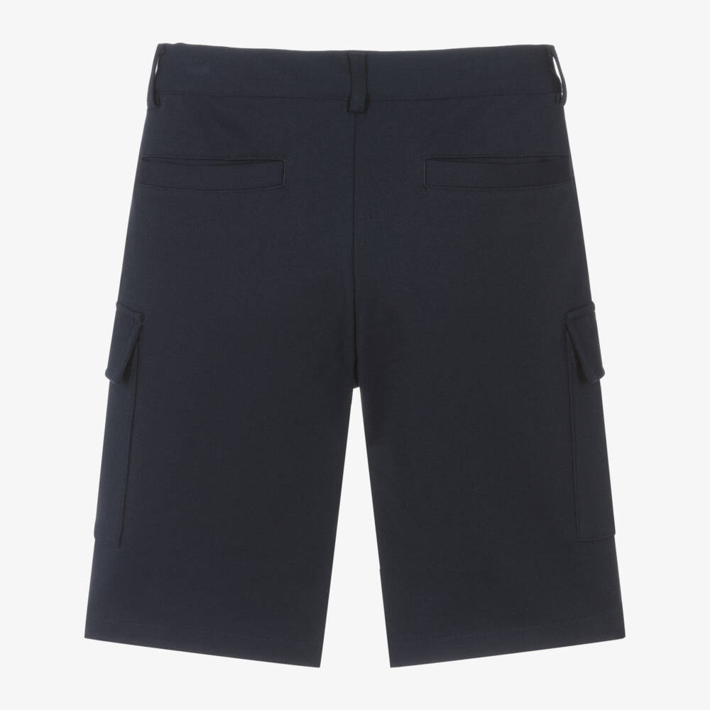 BOSS-Синие шорты карго для мальчиков из Милано | Childrensalon Outlet