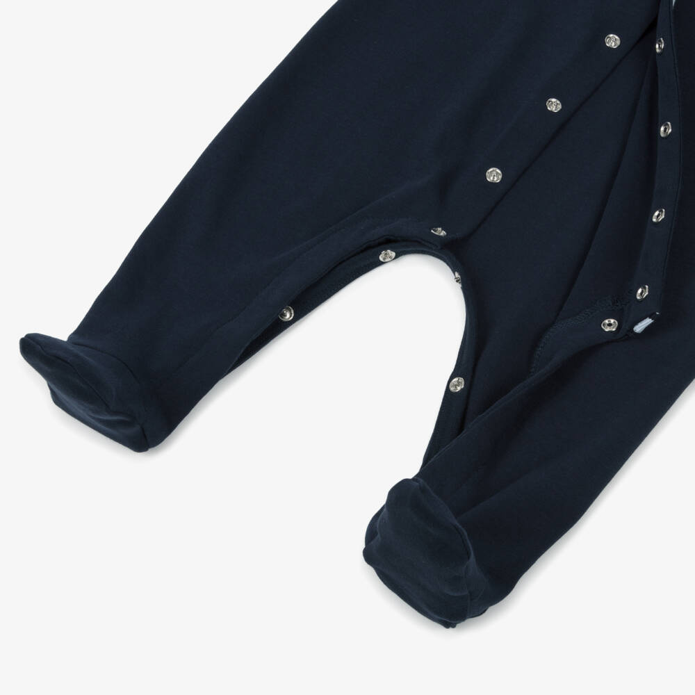 BOSS-Boys Navy Organic Cotton Babygrow | Childrensalon Outlet