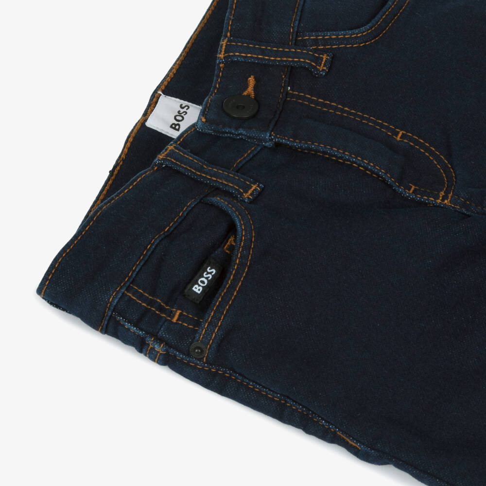 BOSS-Синие джинсы слимы из денима для мальчиков | Childrensalon Outlet