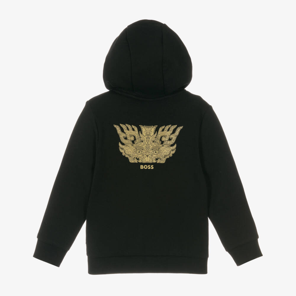 BOSS-Boys Onyx Cotton Knit Zip Jacket | Childrensalon Outlet