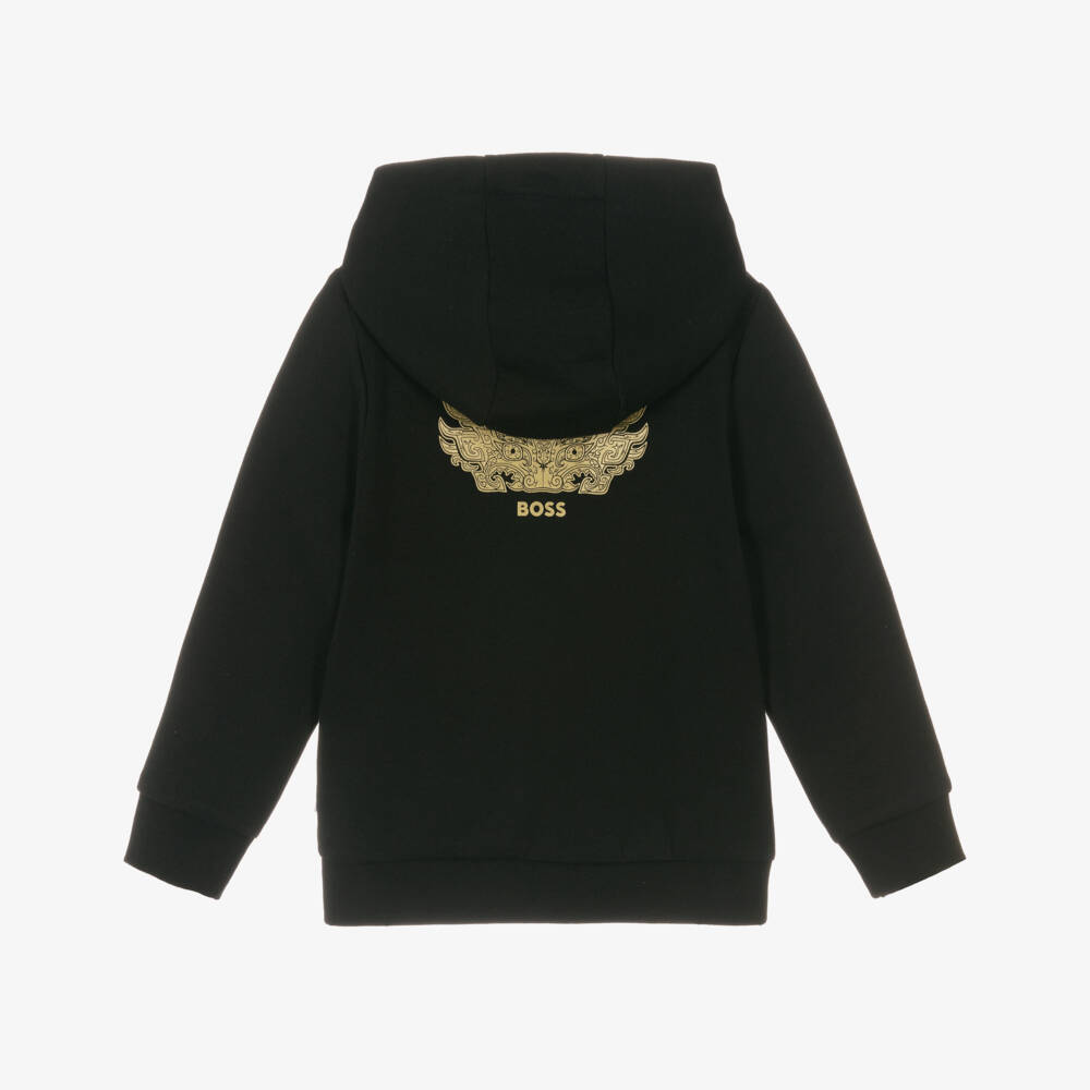 BOSS-Boys Onyx Cotton Knit Zip Jacket | Childrensalon Outlet