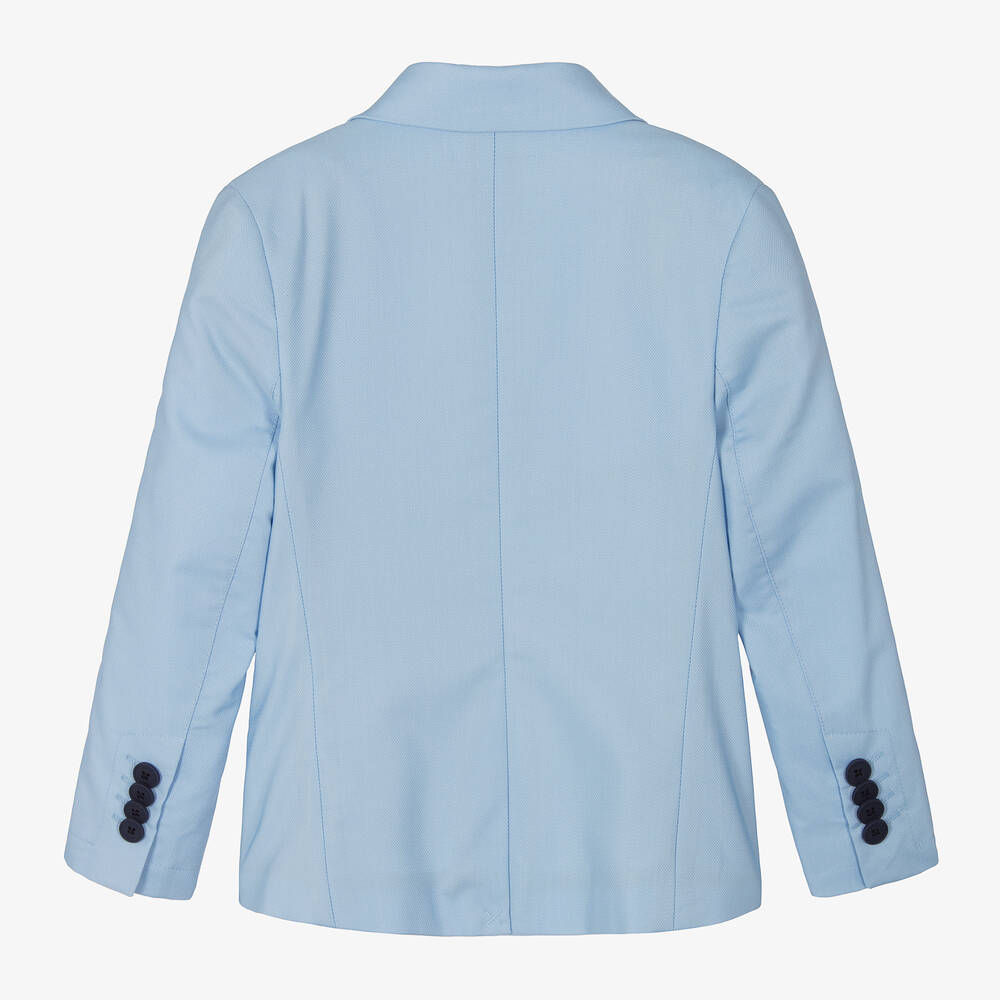 BOSS-Boys Pale Blue Blazer | Childrensalon Outlet