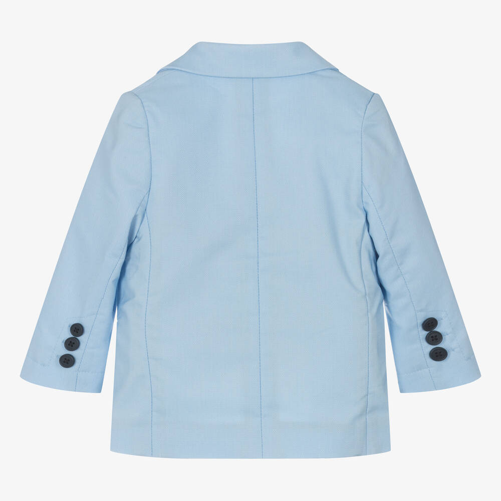 BOSS-Boys Pale Blue Blazer | Childrensalon Outlet