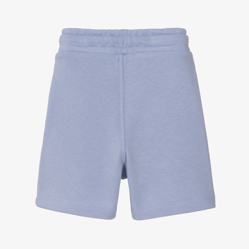 BOSS-Boys Powder Blue Cotton Jersey Shorts | Childrensalon Outlet