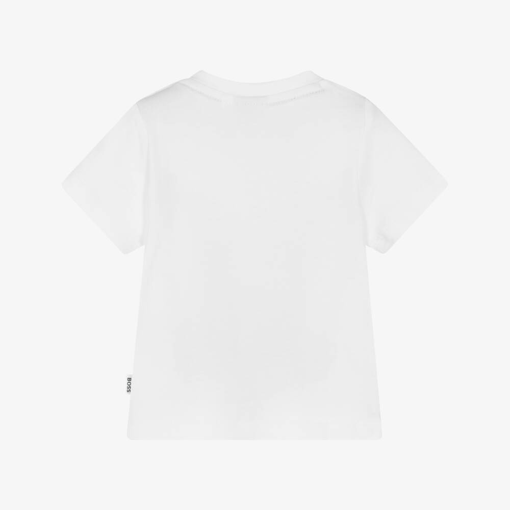 BOSS-Футболка из чистого хлопка с логотипом для мальчиков | Childrensalon Outlet