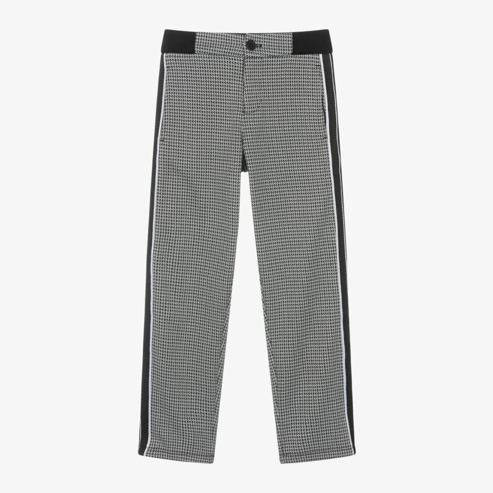 BOSS-Boys Retro Houndstooth Joggers | Childrensalon Outlet