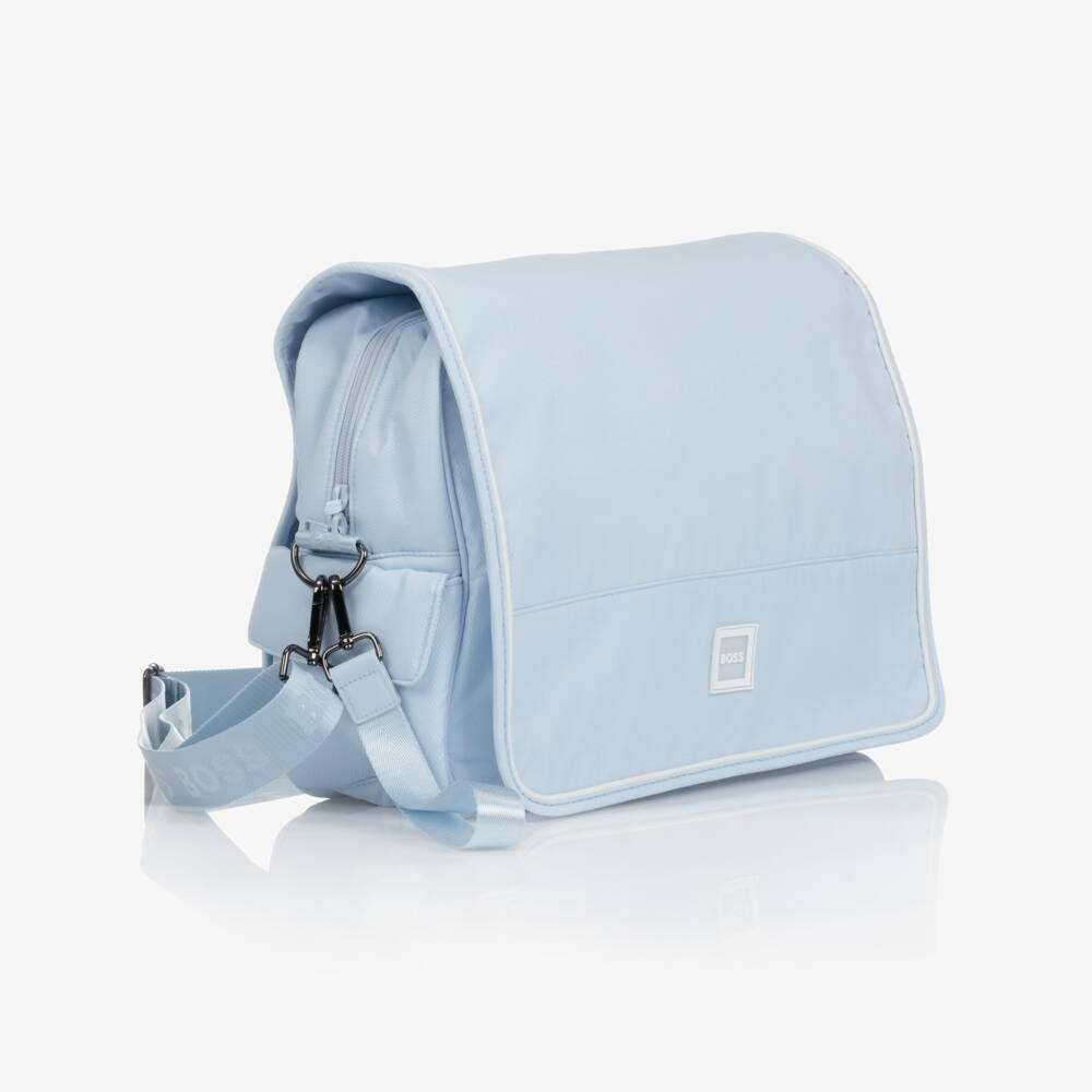 BOSS-Boys Sky Blue Diaper Tote | Childrensalon Outlet