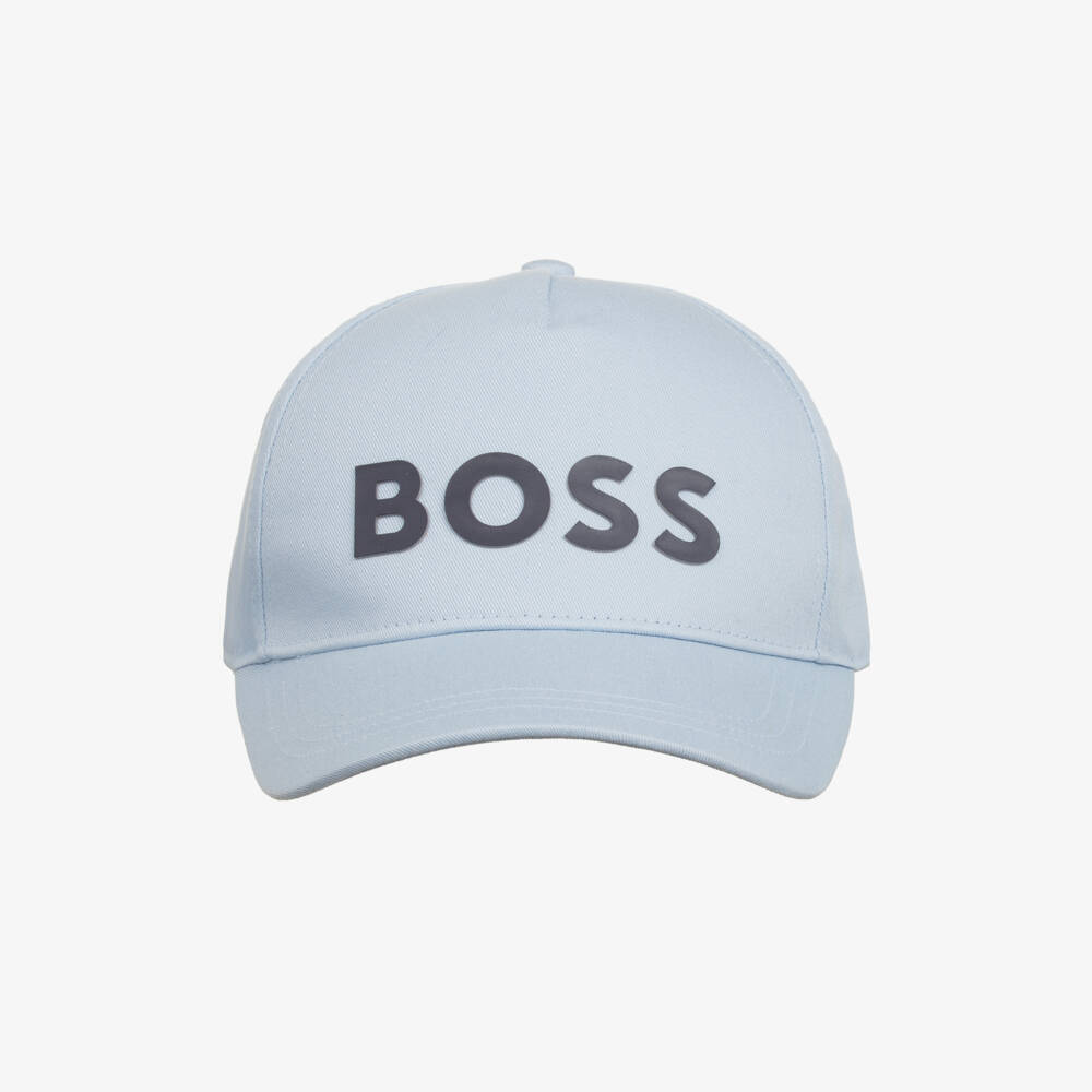 BOSS-Boys Sky Blue Twill Hat | Childrensalon Outlet
