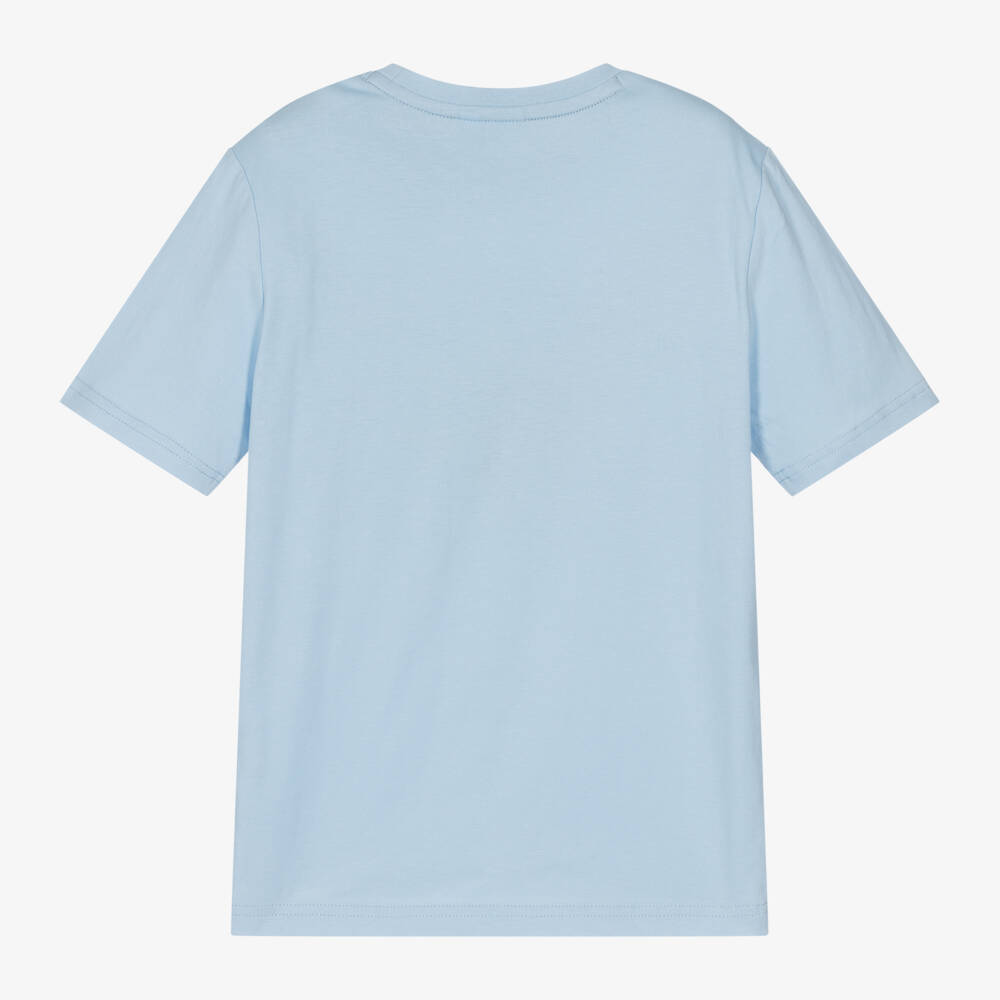 BOSS-Boys Sky-Hued Cotton Tee | Childrensalon Outlet