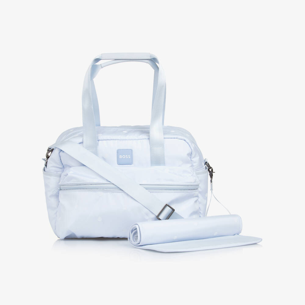 BOSS-Boys Sky-Hued Diaper Carryall | Childrensalon Outlet