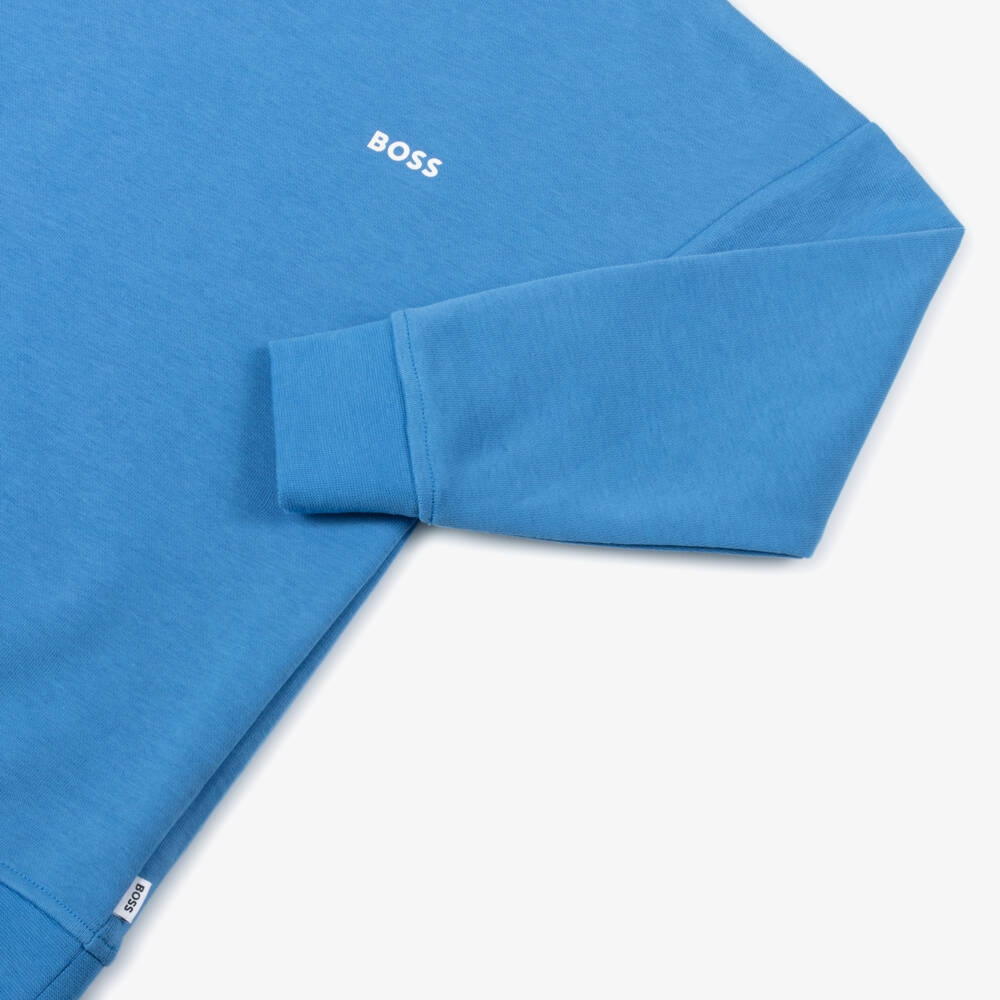 BOSS-Boys Sky Soft Cotton Pullover | Childrensalon Outlet