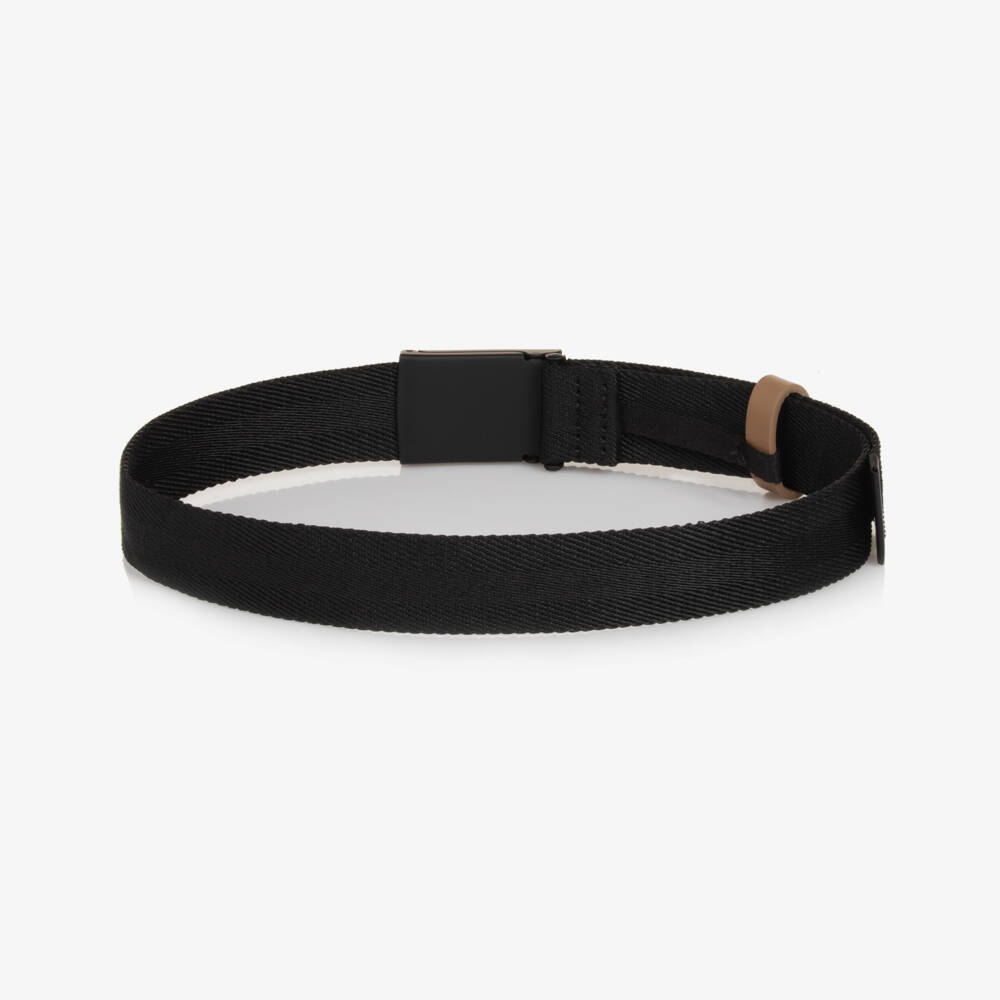 BOSS-Boys Sleek Black Adjustable Belt | Childrensalon Outlet