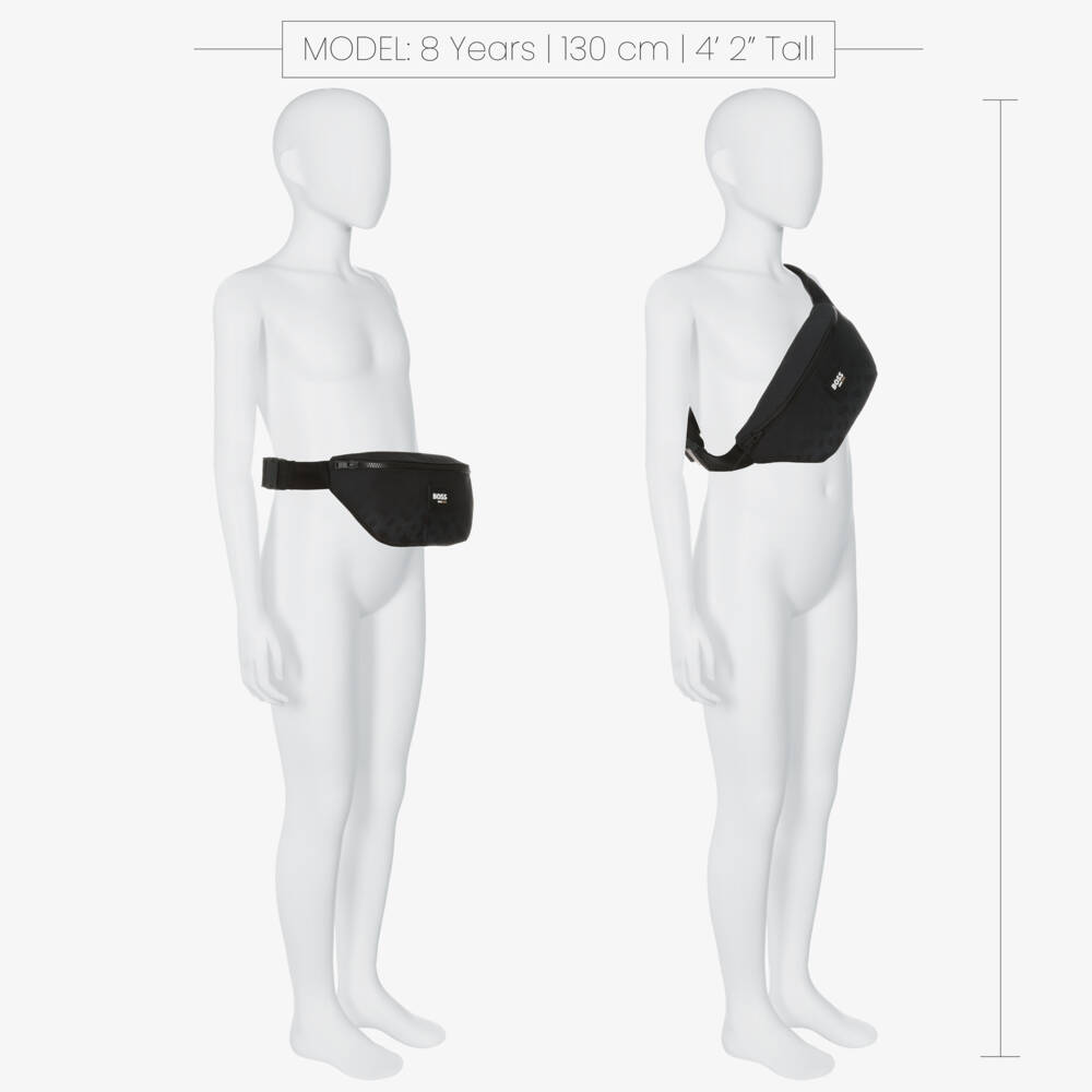 BOSS-Boys Sleek Black Logo Waist Pouch | Childrensalon Outlet