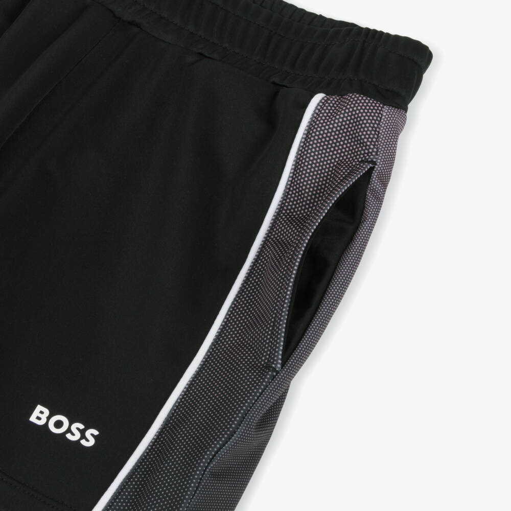 BOSS-Элегантные черные шорты для футбола для мальчиков | Childrensalon Outlet