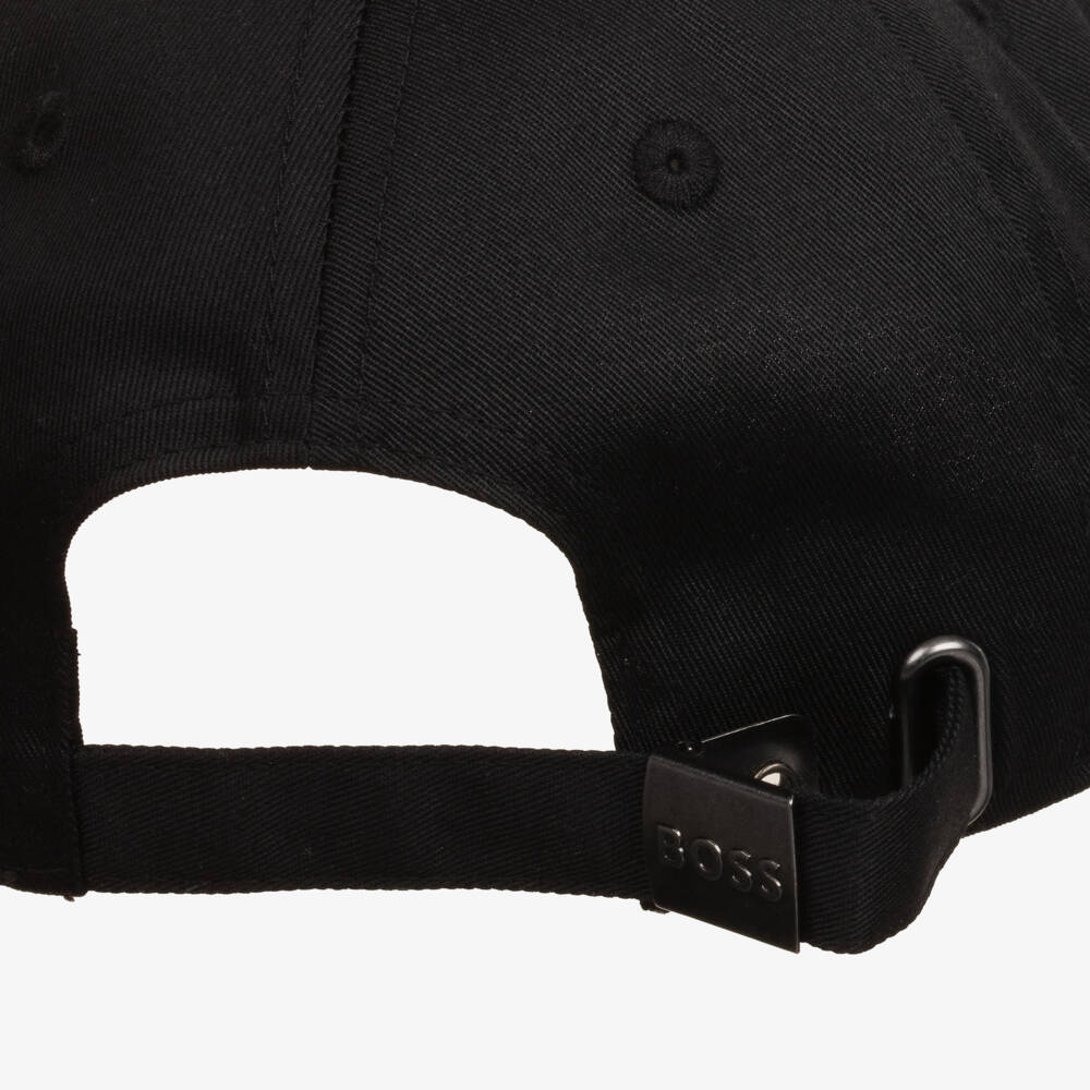 BOSS-Boys Sleek Black Twill Hat | Childrensalon Outlet