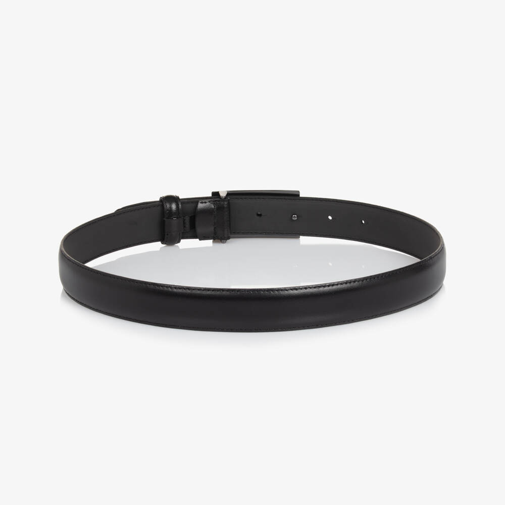 BOSS-Boys Sleek Leather Buckle Belt | Childrensalon Outlet