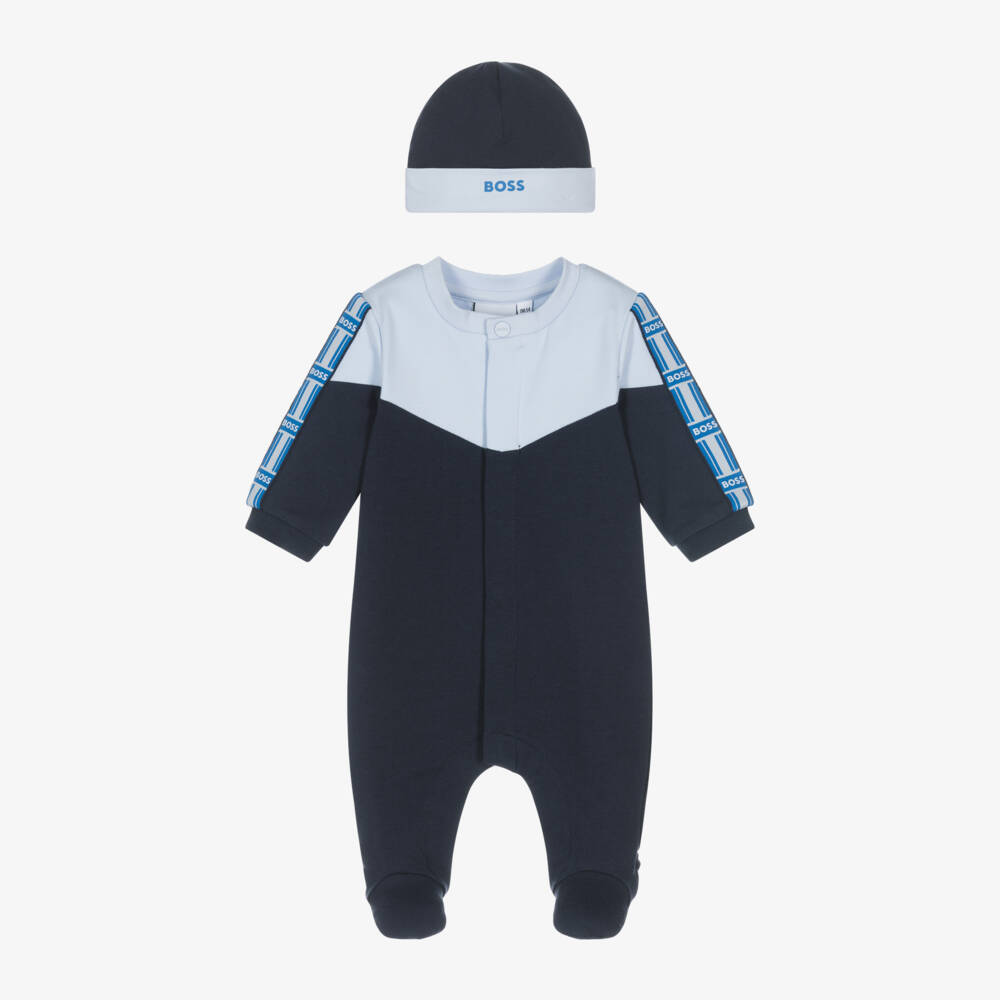 BOSS-Boys Soft Blue Baby Ensemble | Childrensalon Outlet