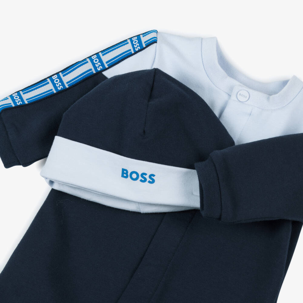 BOSS-Boys Soft Blue Baby Ensemble | Childrensalon Outlet
