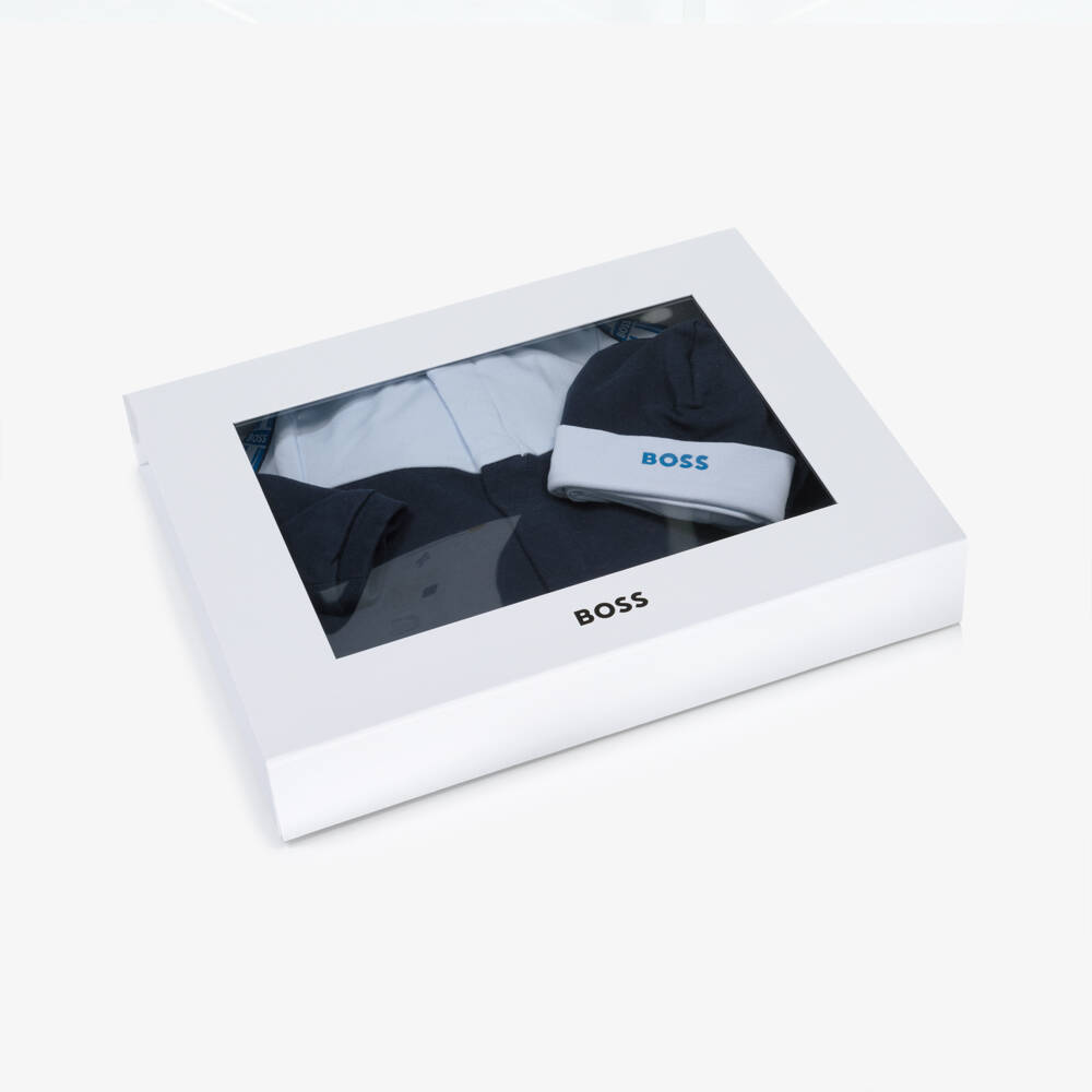 BOSS-Boys Soft Blue Baby Ensemble | Childrensalon Outlet