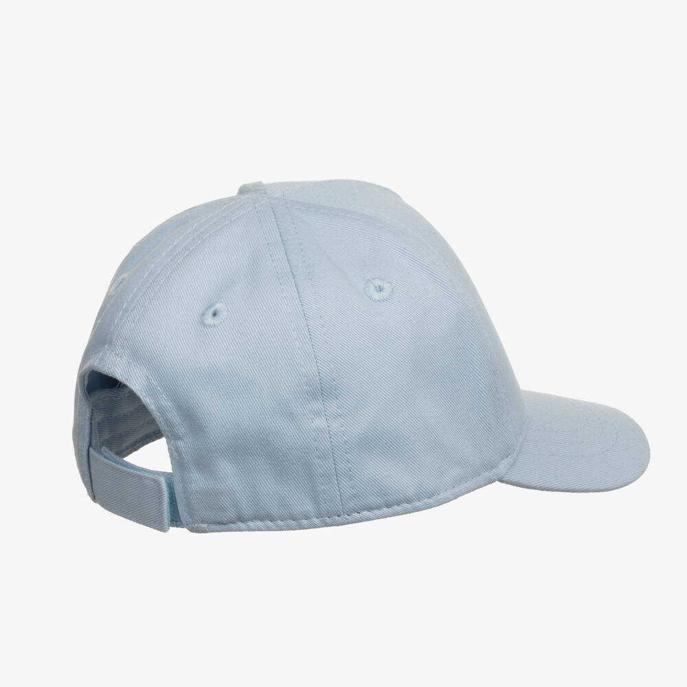 BOSS-Boys Soft Blue Monogrammed Cap | Childrensalon Outlet
