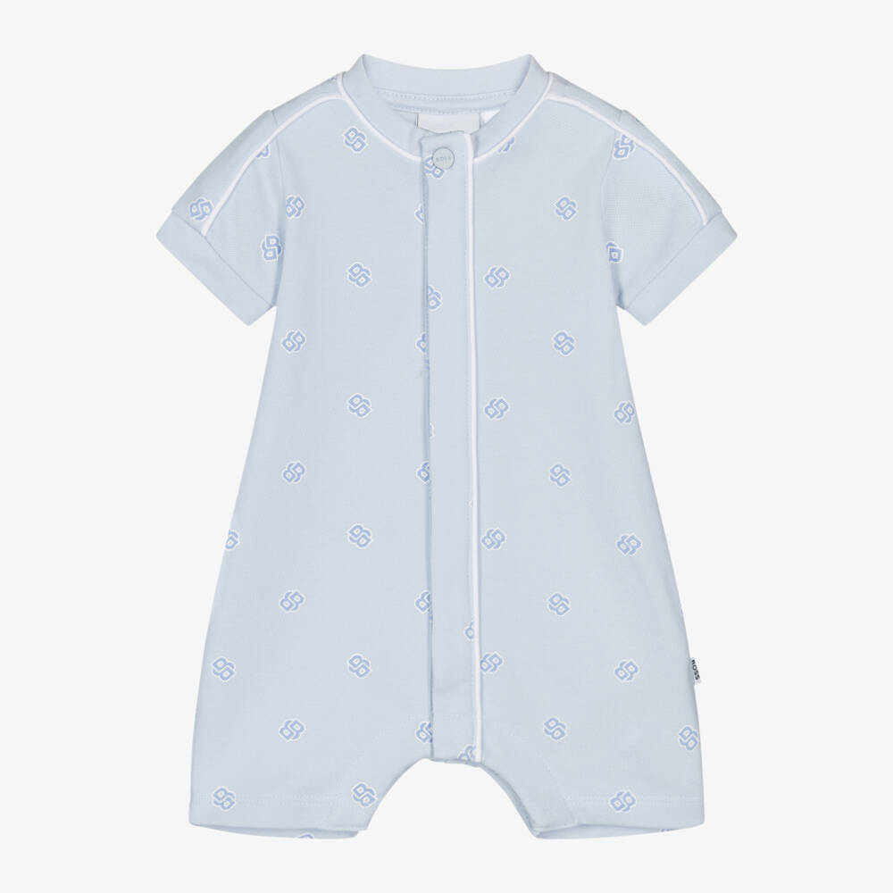 BOSS-Мягкий голубой пике шорты для мальчиков | Childrensalon Outlet