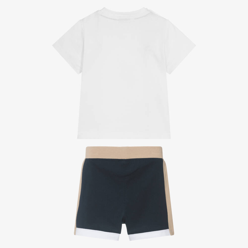 BOSS-Boys Soft Cotton Colorblock Shorts Ensemble | Childrensalon Outlet